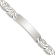 Sterling Silver 8. Polished Engraveable Anchor Link ID Bracelet