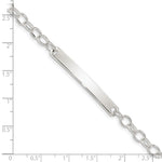 Sterling Silver Small Oval Rolo Link ID Bracelet view 5