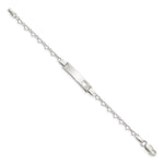Sterling Silver Heart Baby ID Bracelet view