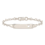 Sterling Silver Heart Baby ID Bracelet view