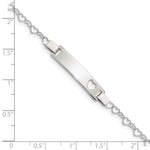 Sterling Silver Heart Baby ID Bracelet view
