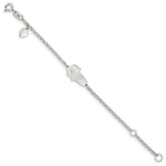 Sterling Silver Polished Childrens Teddy Bear 5in Plus 1in Ext ID Bracelet view 2