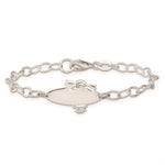 Sterling Silver Polished Angel Baby Engraveable ID Bracelet view