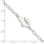 Sterling Silver Polished Angel Baby Engraveable ID Bracelet view