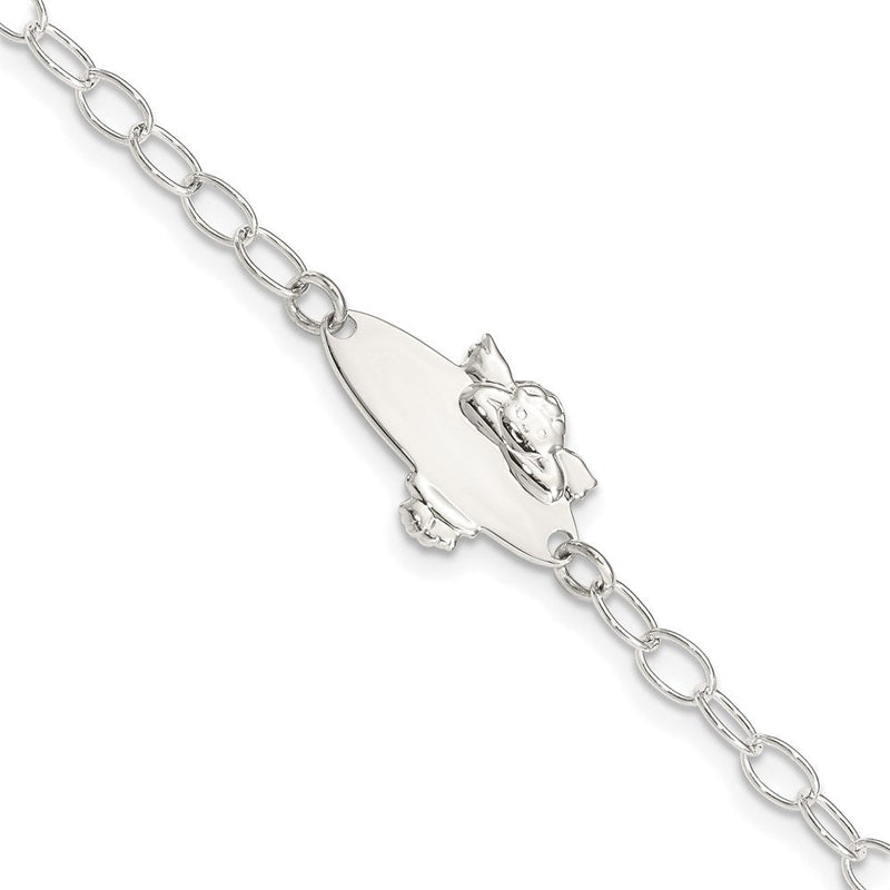 Sterling silver angel ID bracelet