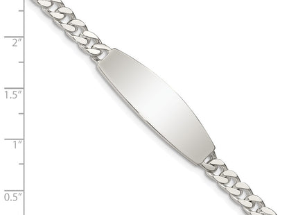 Sterling Silver Curb Link ID Bracelet (Style QID181-7.5)