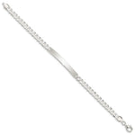 Sterling Silver Curb Link ID Bracelet, 7.5 x 5mm view
