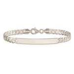 Sterling Silver Curb Link ID Bracelet, 7.5 x 5mm view