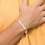 Sterling Silver Curb Link ID Bracelet, 7.5 x 5mm view