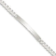 Sterling Silver Curb Link ID Bracelet, 7.5 x 5mm