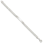 Sterling Silver Curb Link ID Bracelet, 7.5 x 6mm (-7.5) view