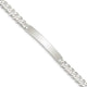 Sterling Silver Curb Link ID Bracelet, 7.5 x 6mm (-7.5)