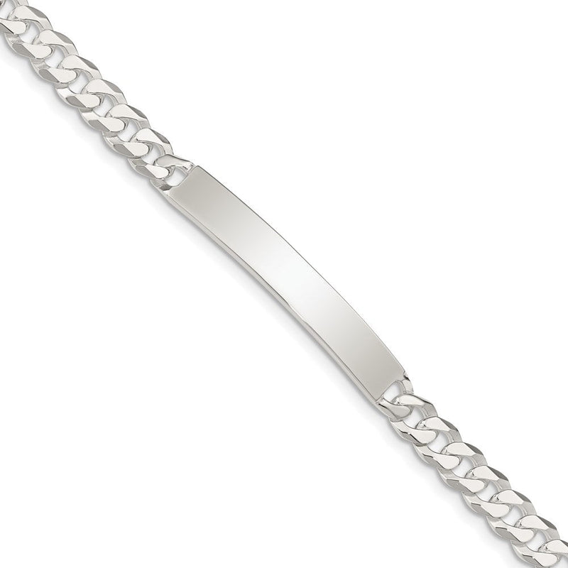 Sterling silver curb link ID bracelet