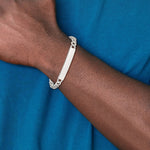 Sterling Silver Curb Link ID Bracelet, 7.5 x 7mm view