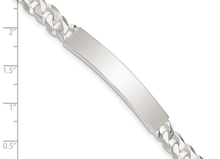 Sterling Silver Curb Link ID Bracelet (Style QID198-7.5)