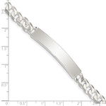 Sterling Silver Curb Link ID Bracelet, 7.5 x 7mm view
