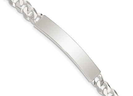 Sterling Silver Curb Link ID Bracelet (Style QID198-7.5)
