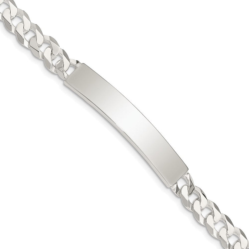 Sterling silver curb link ID bracelet