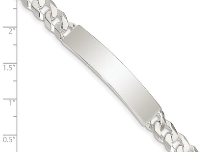 Sterling Silver Curb Link ID Bracelet (Style QID199-7.5)