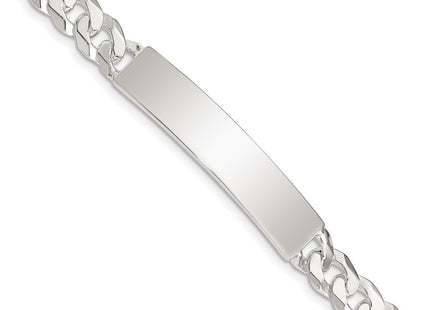 Sterling Silver Curb Link ID Bracelet (Style QID199-7.5)