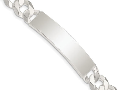 Sterling Silver Curb Link ID Bracelet (Style QID201-7.5)