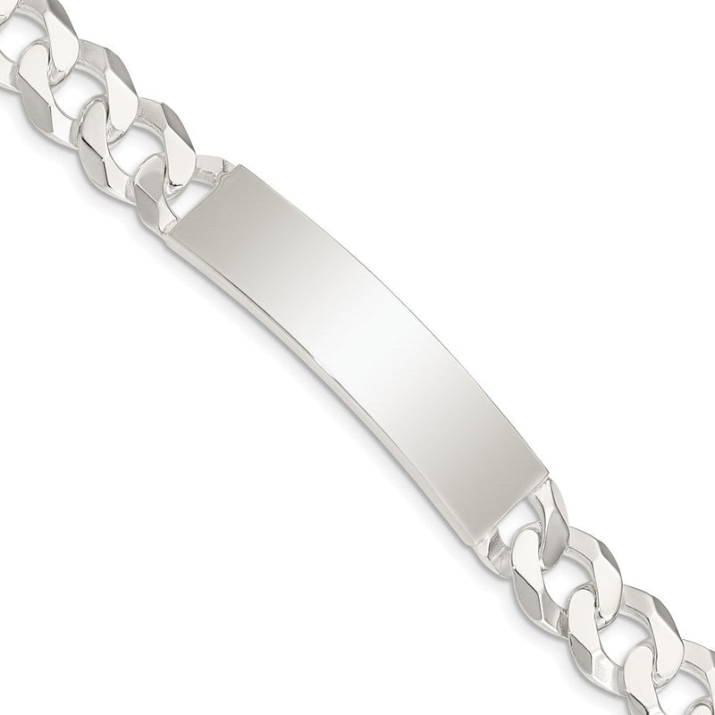Sterling silver curb link ID bracelet