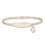 Sterling Silver w/Heart Charm ID Bracelet view