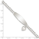 Sterling Silver w/Heart Charm ID Bracelet view