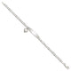 Sterling Silver Polished Figaro ID Heart Dangle Bracelet, 7.5 x 4mm