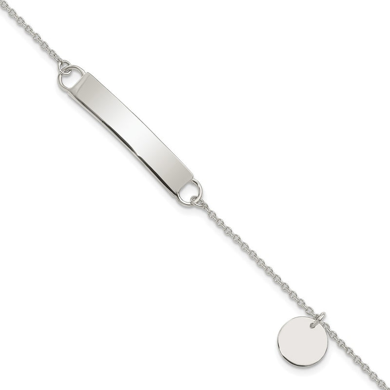 Sterling silver curb link ID bracelet