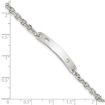 Sterling Silver Polished ID W/CZ Heart Bracelet view 4