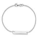 Sterling Silver Polished Heart ID 7in Bracelet view 2