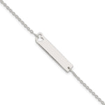Sterling Silver Polished Heart ID 7in Bracelet view 1