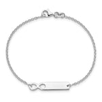 Sterling Silver Polished Infinity ID 7in Bracelet view 2