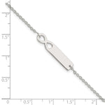 Sterling Silver Polished Infinity ID 7in Bracelet view 3