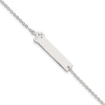 Sterling Silver Polished Cross ID 7in Bracelet view 1