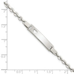 Sterling Silver Polished ID W/Heart Bracelet view 4