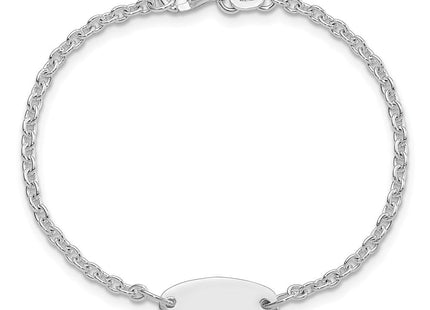 Sterling Silver Polished Childrens 6in ID Bracelet (Style QID234-6)