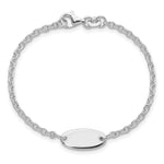 Sterling Silver Polished Childrens 6in ID Bracelet, 6 x 7.5mm view