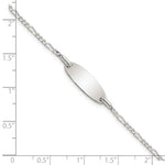 Sterling Silver Polished Childrens 6in ID Bracelet, 6 x 6.6mm view