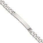 Sterling Silver 7in Curb ID Bracelet view 1