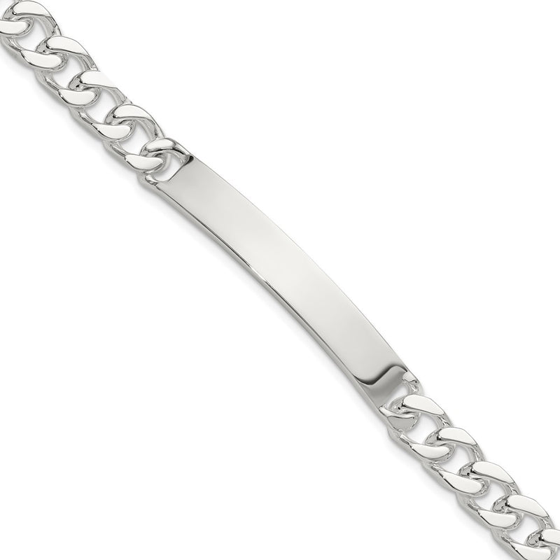 Sterling silver curb link ID bracelet