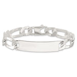 Sterling Silver 8.5in Figaro ID Bracelet view 2