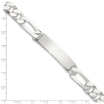 Sterling Silver 8.5in Figaro ID Bracelet view 5