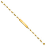 Sterling Silver Gold-tone 6. Hearts Children's ID Bracelet view 3