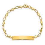 Sterling Silver Gold-tone 6. Hearts Children's ID Bracelet view 4