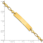 Sterling Silver Gold-tone 6. Hearts Children's ID Bracelet view 6
