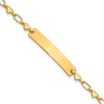 Sterling Silver Gold-tone 6. Hearts Children's ID Bracelet view 1