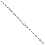 Sterling Silver Rhodium-plated 6. Cross Children's ID Bracelet view 3