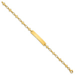 Sterling Silver Gold-tone 6. Cross Children's ID Bracelet view 3